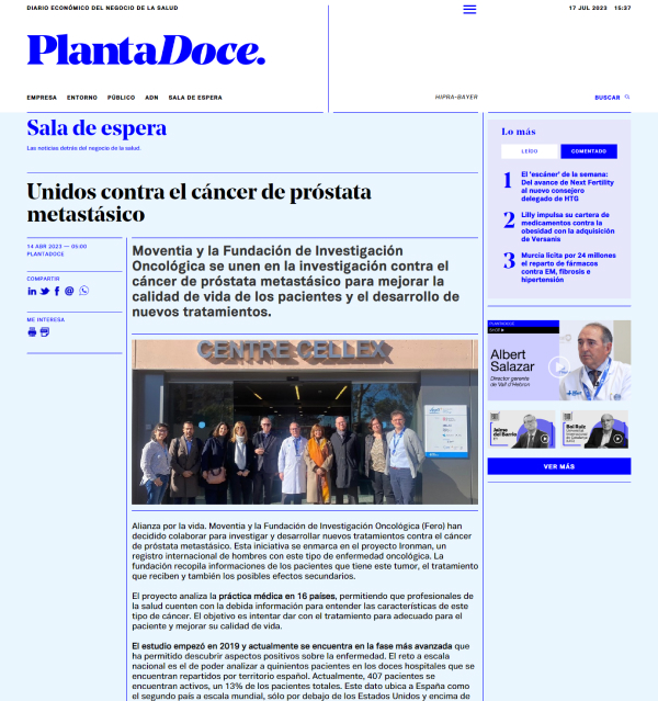 Unidos contra el cáncer de próstata metastásico